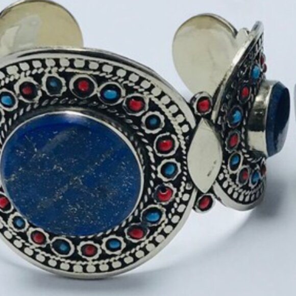 Single Handmade Kuchi Cuff Bracelet: Afghan Tribal Jewelry - Picture 3 of 13